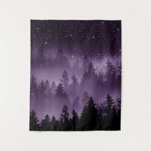 Tenture Rêve de galaxie de forêt violette #1 #décoration #