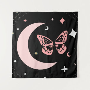 Tenture Rêves lunaires et nuits papillon