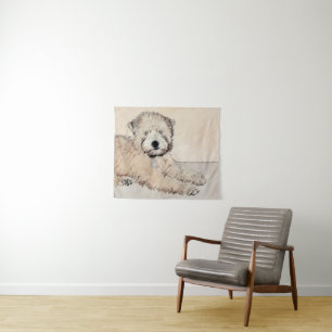 Tenture Revêtu doux Roue Peinture Terrier Art original