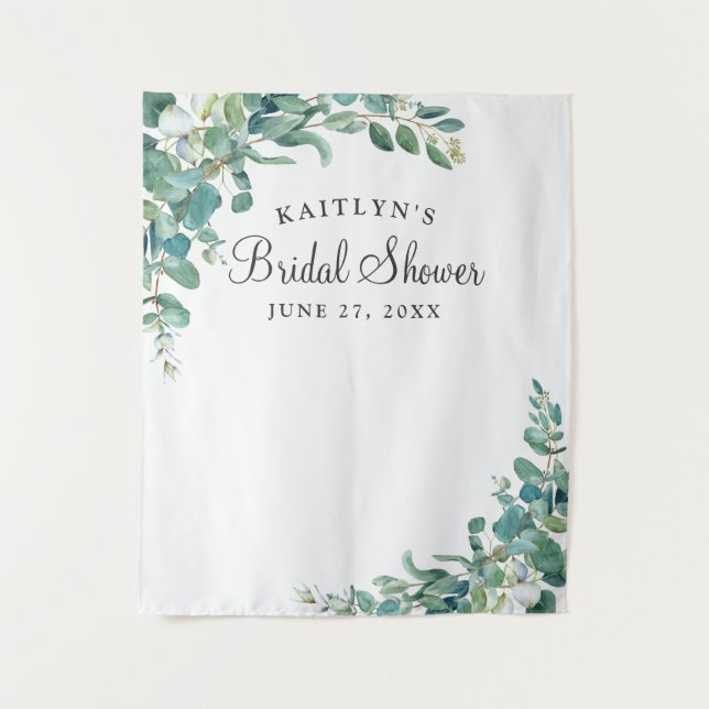 Tenture Rideau de Photobooth pour EVF à l'aquarelle avec e (Devant)