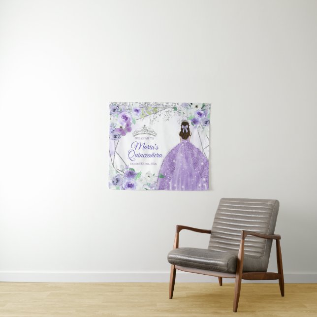Tenture Robe violette Lilac Quinceañera Crow Affiche de bi (En situation (horizontale))