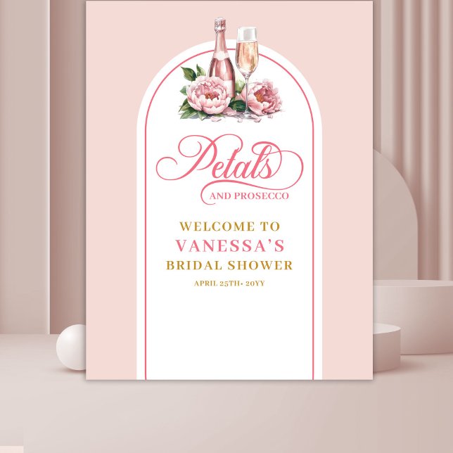 Tenture Romantic petals and prosecco bridal event banner (Romantic petals and prosecco bridal event banner)