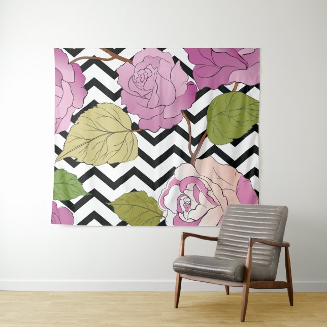 Tenture Rose 27 (En situation (horizontale))