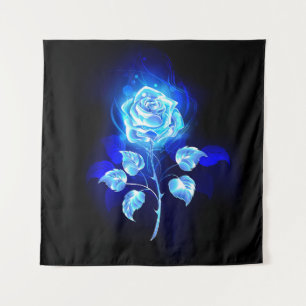 Tenture Rose bleu brûlant