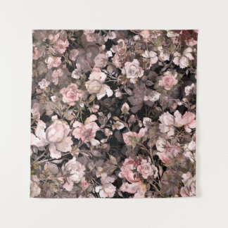 Tenture Rose d'aquarelle Bud Bouquet Motif