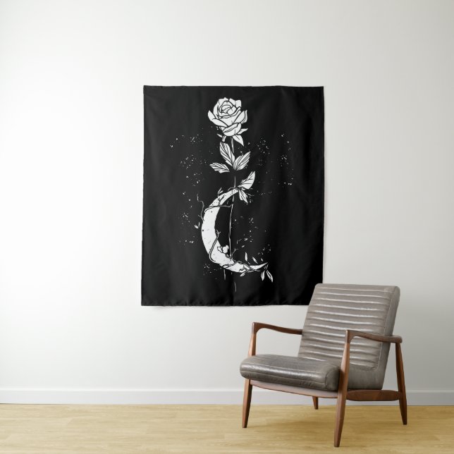 Tenture Rose de lune (En situation)