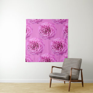 Tenture Rose découpée rose vif