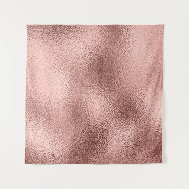 Tenture Rose Gold Métallisé : Éclat Vintage. (Devant)