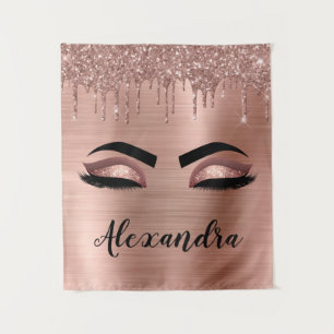 Tenture Rose Gold Parties scintillant Sparkle Eyelashes No