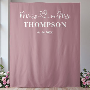 Tenture Rose Poussiéreux   Fond Moderne Tendance Mr et Mme