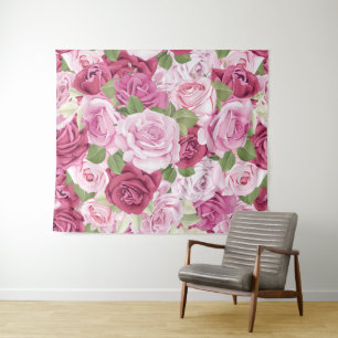 Tenture Roses aquarelle 10