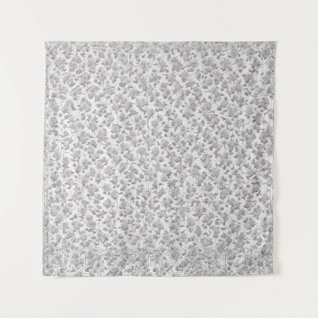 Tenture Roses blanches D (Devant)