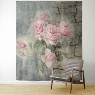 Tenture ROSES DÉCRÉPITES - Fleurs Vintage