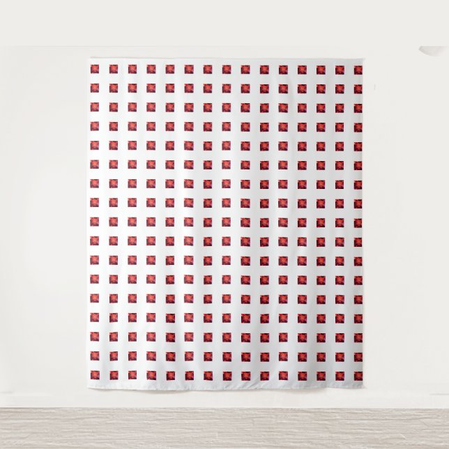 Tenture Rouge Abstrait (Devant)