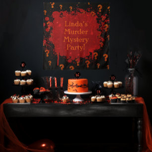 Tenture Rouge et noir Meurtre sanglant Mystery Party Tapes
