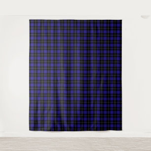 Tenture Royal Blue Black Plaid