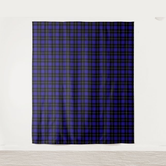 Tenture Royal Blue Black Plaid (Devant)
