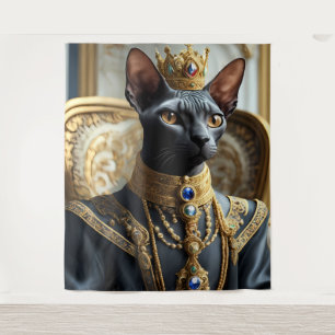 Tenture Royal Sphynx Chat King Regal Portrait d'animaux