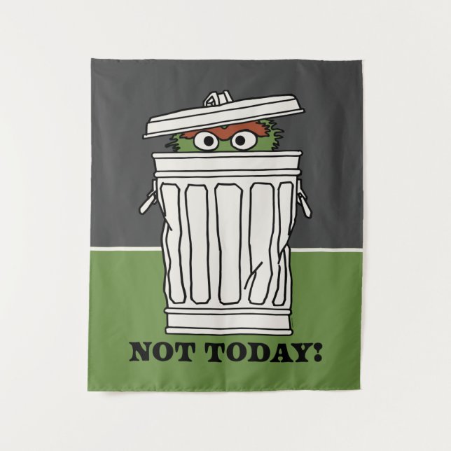 Tenture Rue Sésame | Oscar le Grouch Pas aujourd'hui! (Devant)