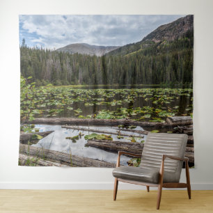 Tenture Rustic Lake // Lilly Pond Green Feuilles