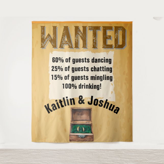 Tenture Rustique Mariage occidental 🤠 Charme de pays (Devant)