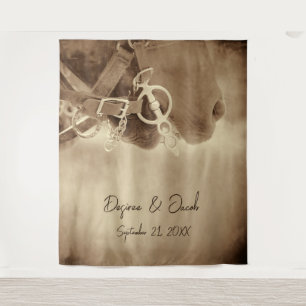 Tenture Rustique Western Brown Horse Photobooooooooooooth