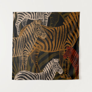 Tenture Safari africain : Zebra Vintage Design