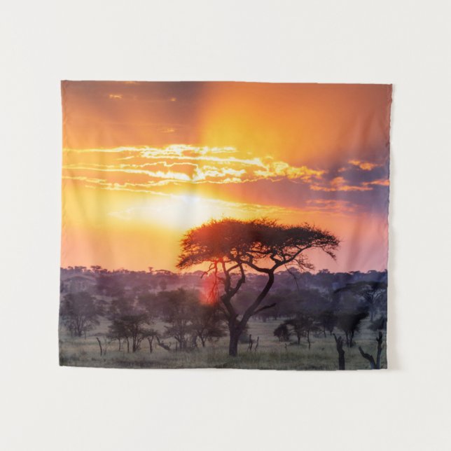 Tenture Safari dans le Parc National du Serengeti (Devant (Horizontal))
