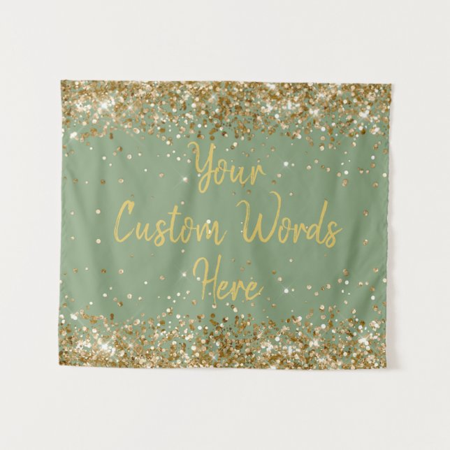 Tenture Sage Green Backdrop Anniversaire de fête Photo Boo (Devant (Horizontal))