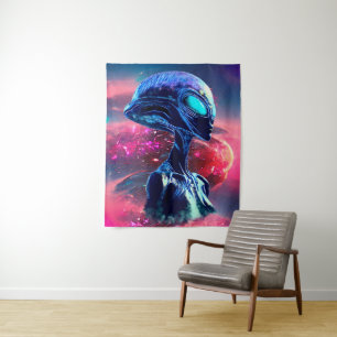 Tenture Sagesse Alien Psychédélique Scifi Art