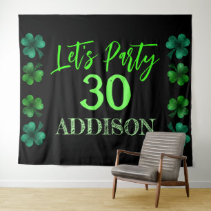 Tenture Saint Patrick Anniversaire Faisons la fête en arri