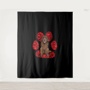 Tenture Saint Valentin Nouveau chien amour paon cadeau