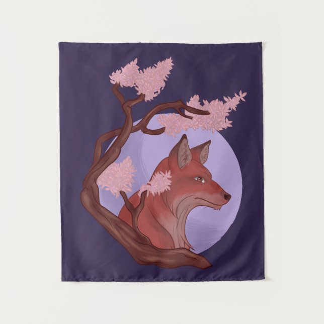 Tenture Sakura Fox (Devant)
