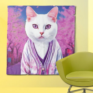Tenture Sakura kitty