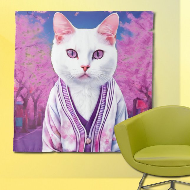 Tenture Sakura kitty (Créateur téléchargé)