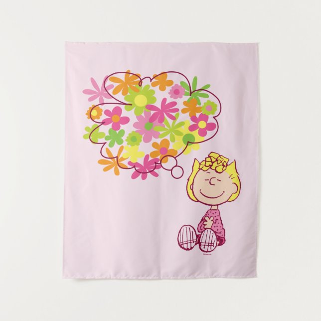 Tenture Sally pense aux fleurs (Devant)