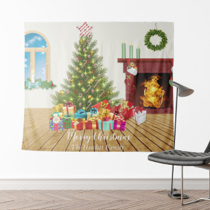 Tenture Salon de Noël Photo fond Tapis