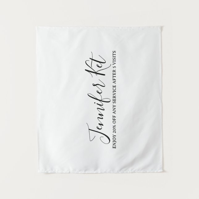 Tenture Salon spa business discount offer website visits a (Devant)