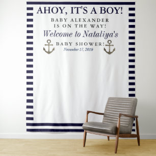 Tenture Salut C'est un Garçon Baby Shower Photobooth