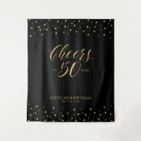 Salutations à 50 ans | Gold & Black 50th Birthday