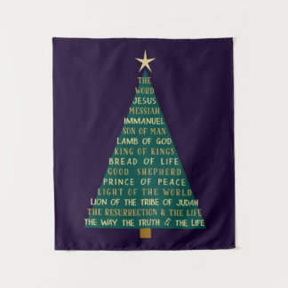 Tenture Sapin de Noël des Noms de Jésus
