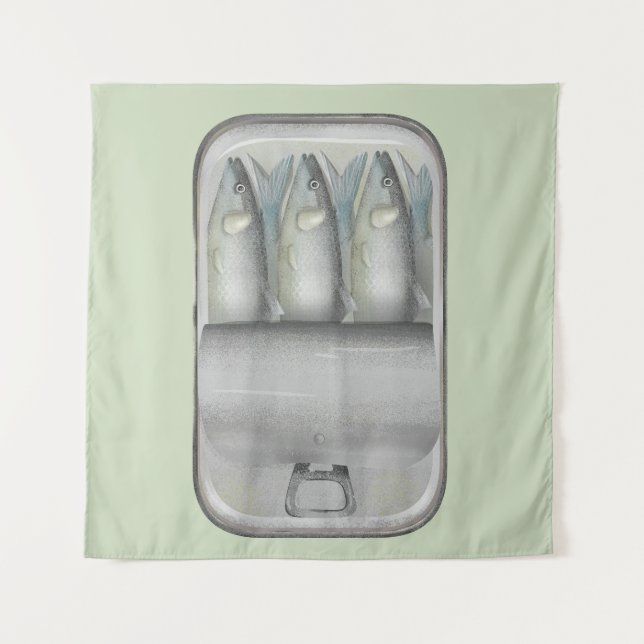 Tenture Sardines dans une boîte (Devant)