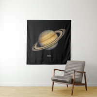Saturne artistique avec anneaux vibrants