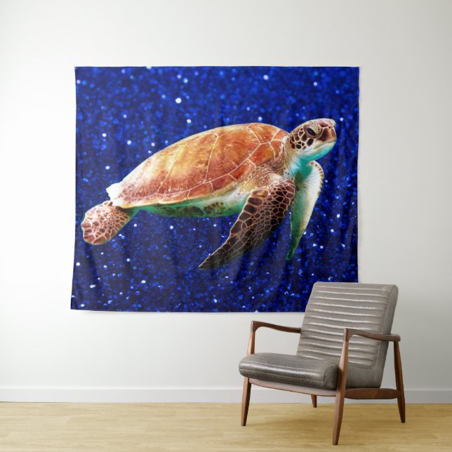 Tenture Sauvez les tortues marines (En situation (horizontale))