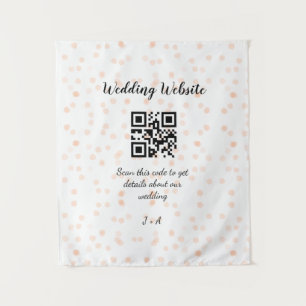 Tenture Scanner le code QR du site web de mariage pour les