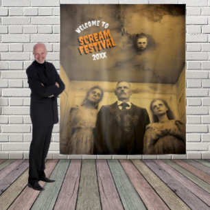 Tenture Scary Famille Zombie Halloween Halloween Arrière-p