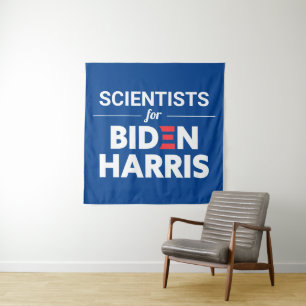 Tenture Scientifiques pour Biden Harris Texte personnalisé