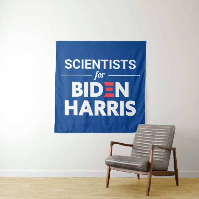 Tenture Scientifiques pour Biden Harris Texte personnalisé (En situation)