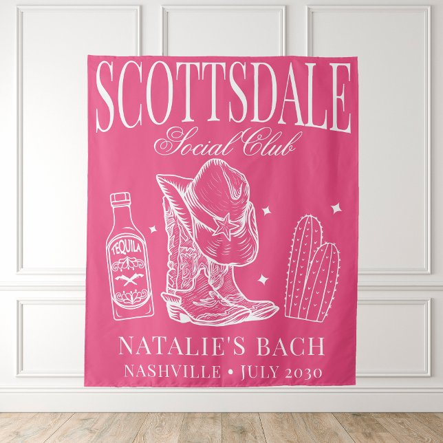 Tenture Scottsdale Bachelorte Party Social Club (Créateur téléchargé)