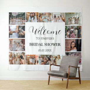 Tenture Script de bienvenue pour la fête de mariage minima